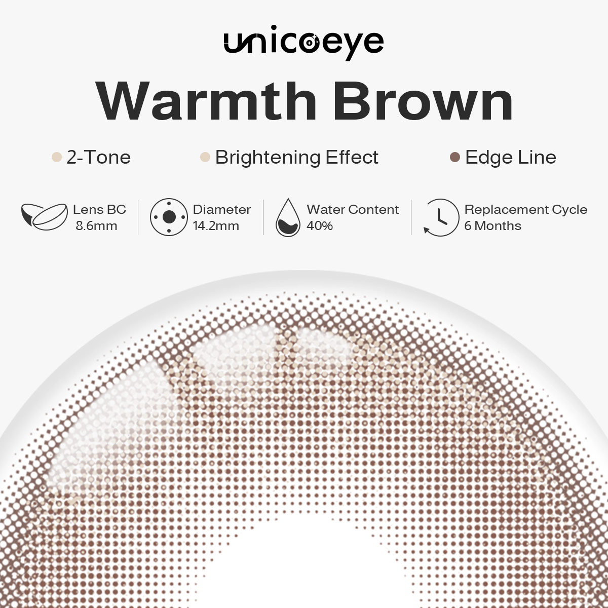 Warmth Brown Prescription 6 Months Contact Lenses | 2pcs