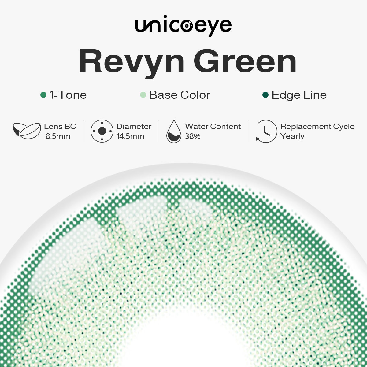 Revyn Green Yearly Contact Lenses