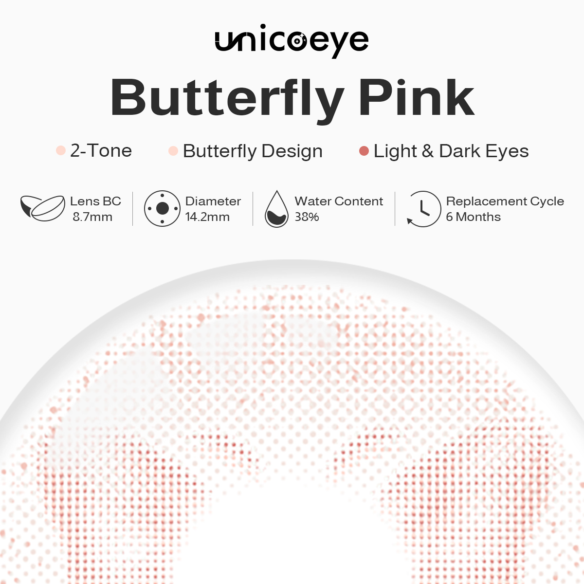 Butterfly Pink 6 Months Contact Lenses