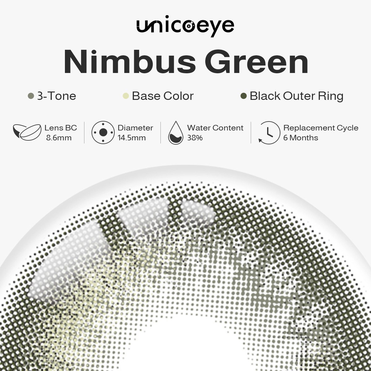 Nimbus Green 6 Months Contact Lenses | 2 Pcs