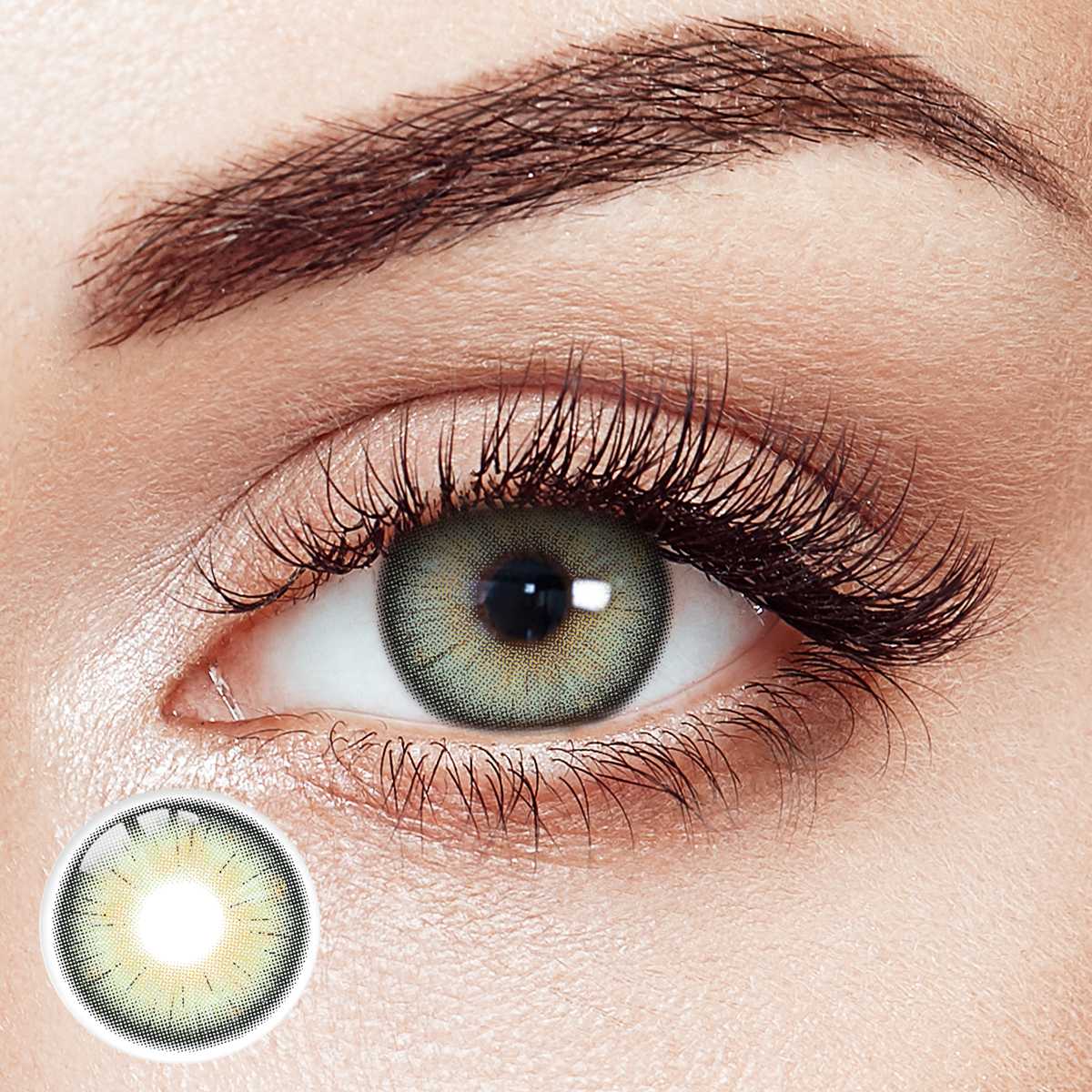 Olive Eclipse Light Green 6 Months Contact Lenses | 2 Pcs