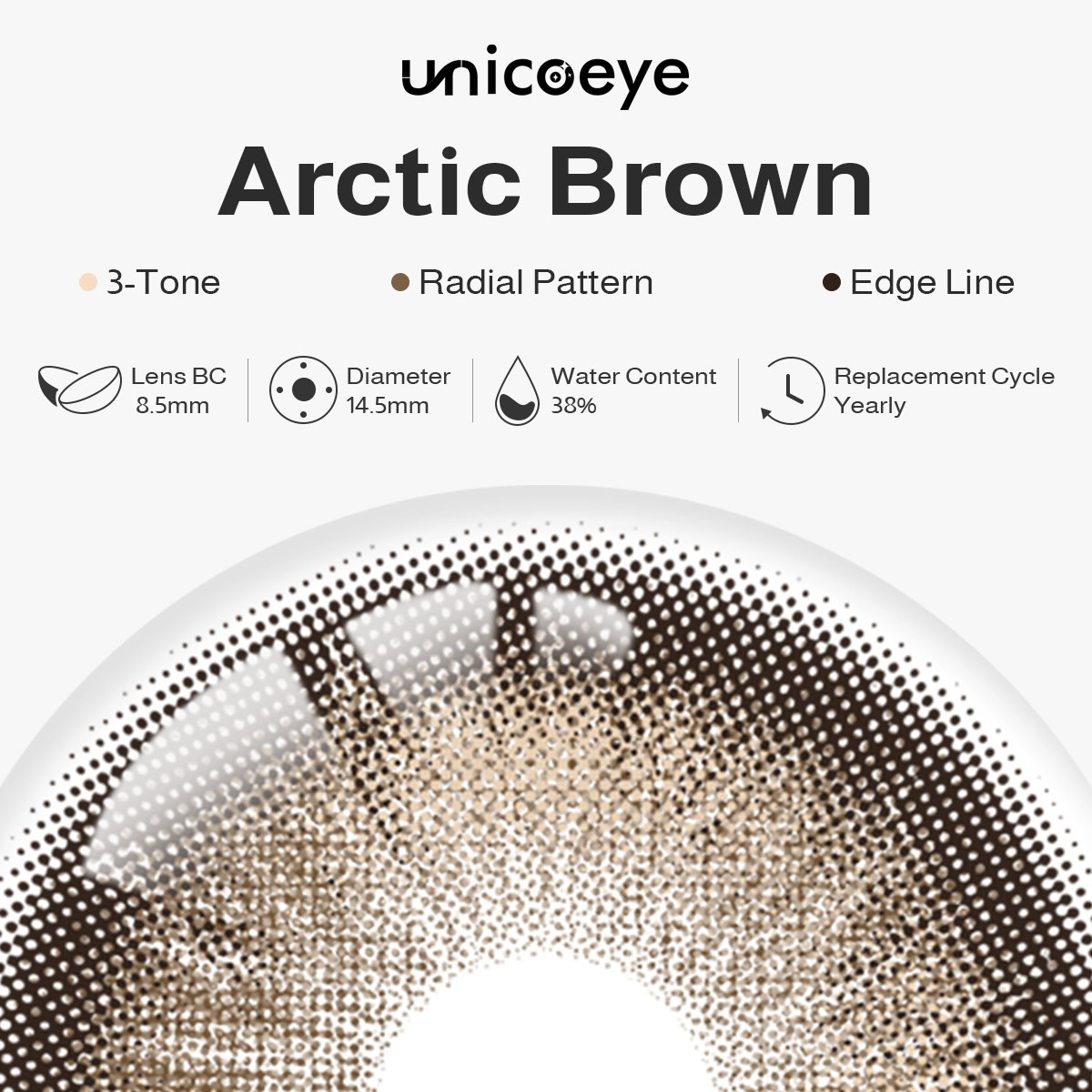 Arctic Brown Yearly Contact Lenses