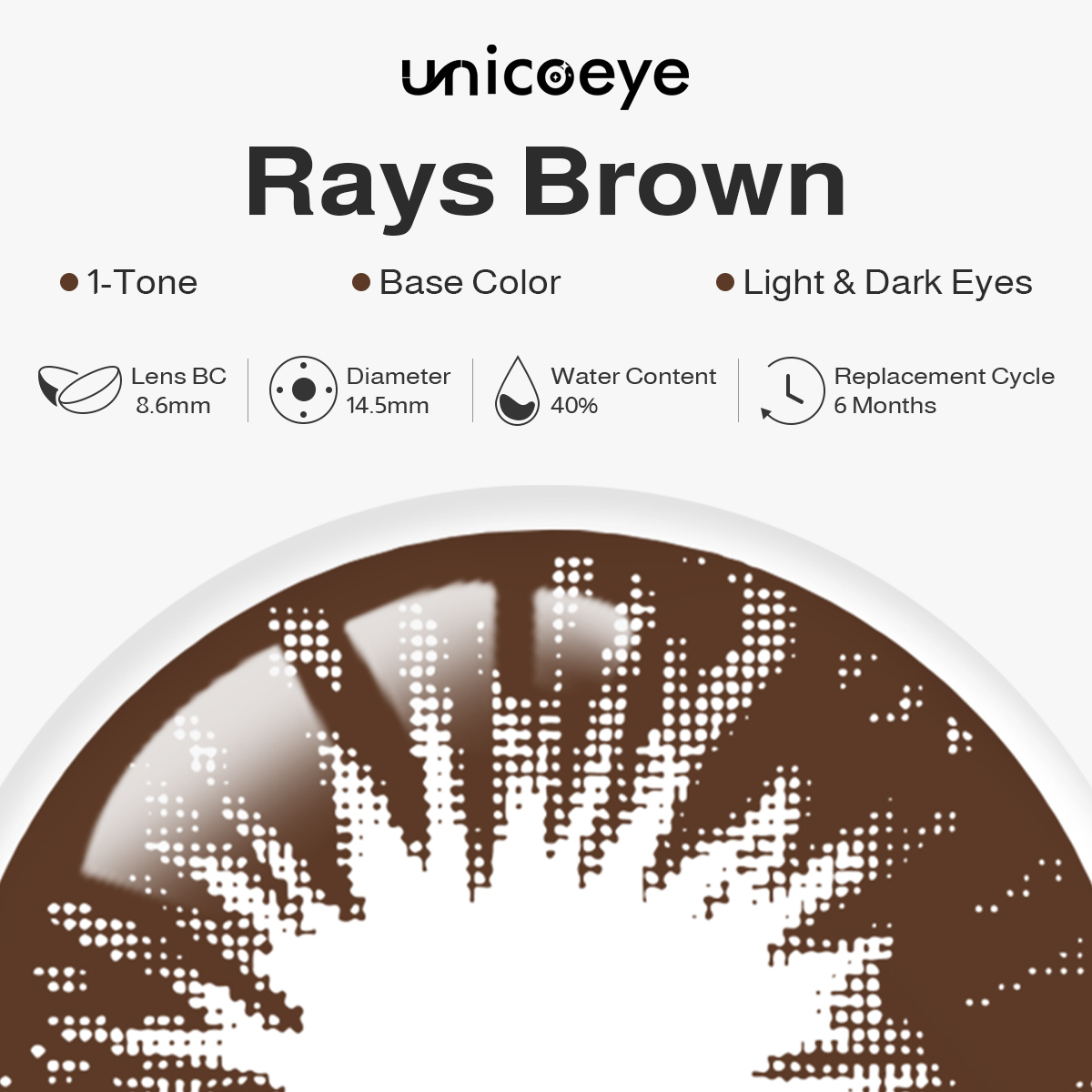 Rays Brown Prescription 6 Months Contact Lenses | 2 Pcs