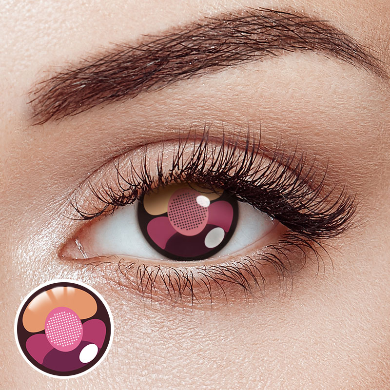 Cherry Cat Pink Costume Yearly Contact Lenses