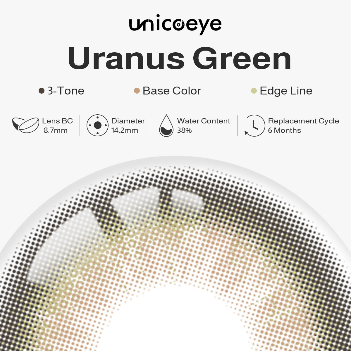 Uranus Green 6 Months Contact Lenses