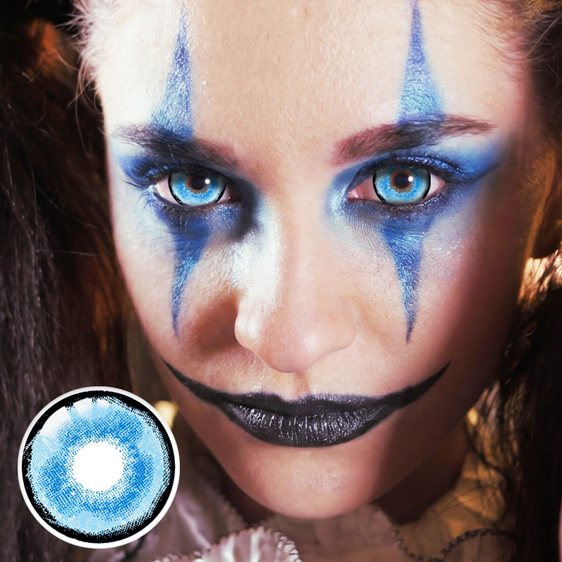 Crystal Pool Blue Sclera 17mm Costume 6 Month Contact Lenses | 2 Pcs