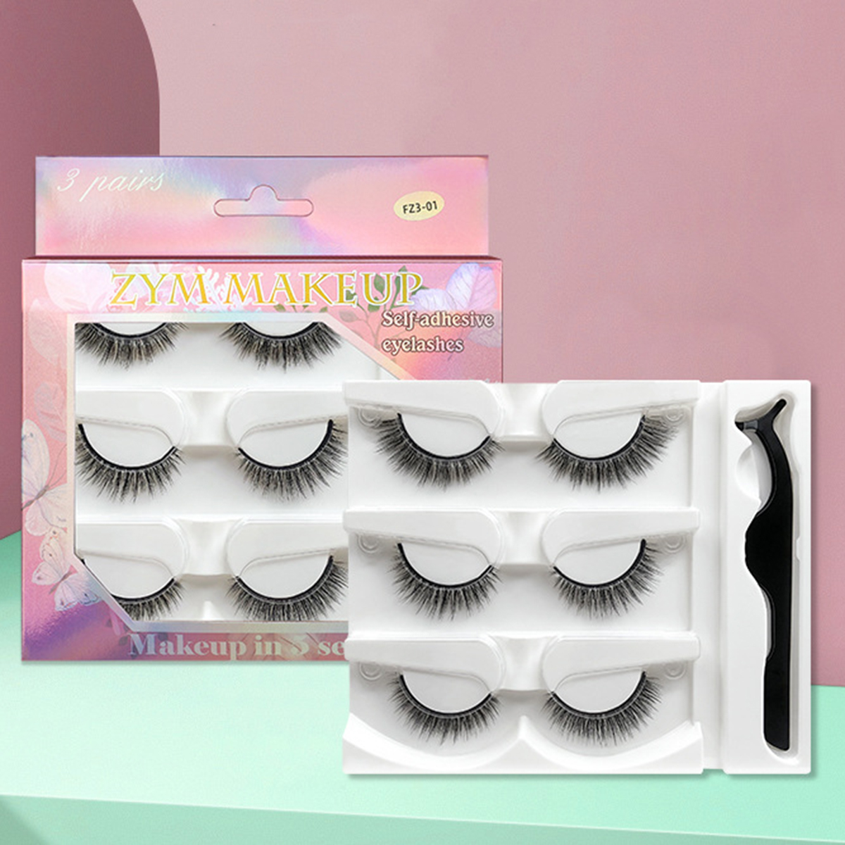 Country and Western 3 Pairs Natural Lashes