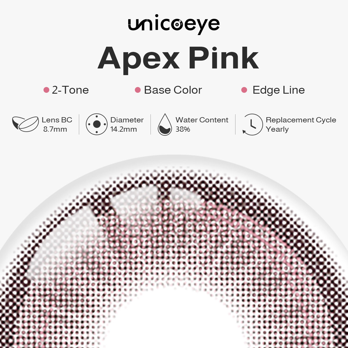 Apex Pink 6 Months Contact Lenses | 2 Pcs
