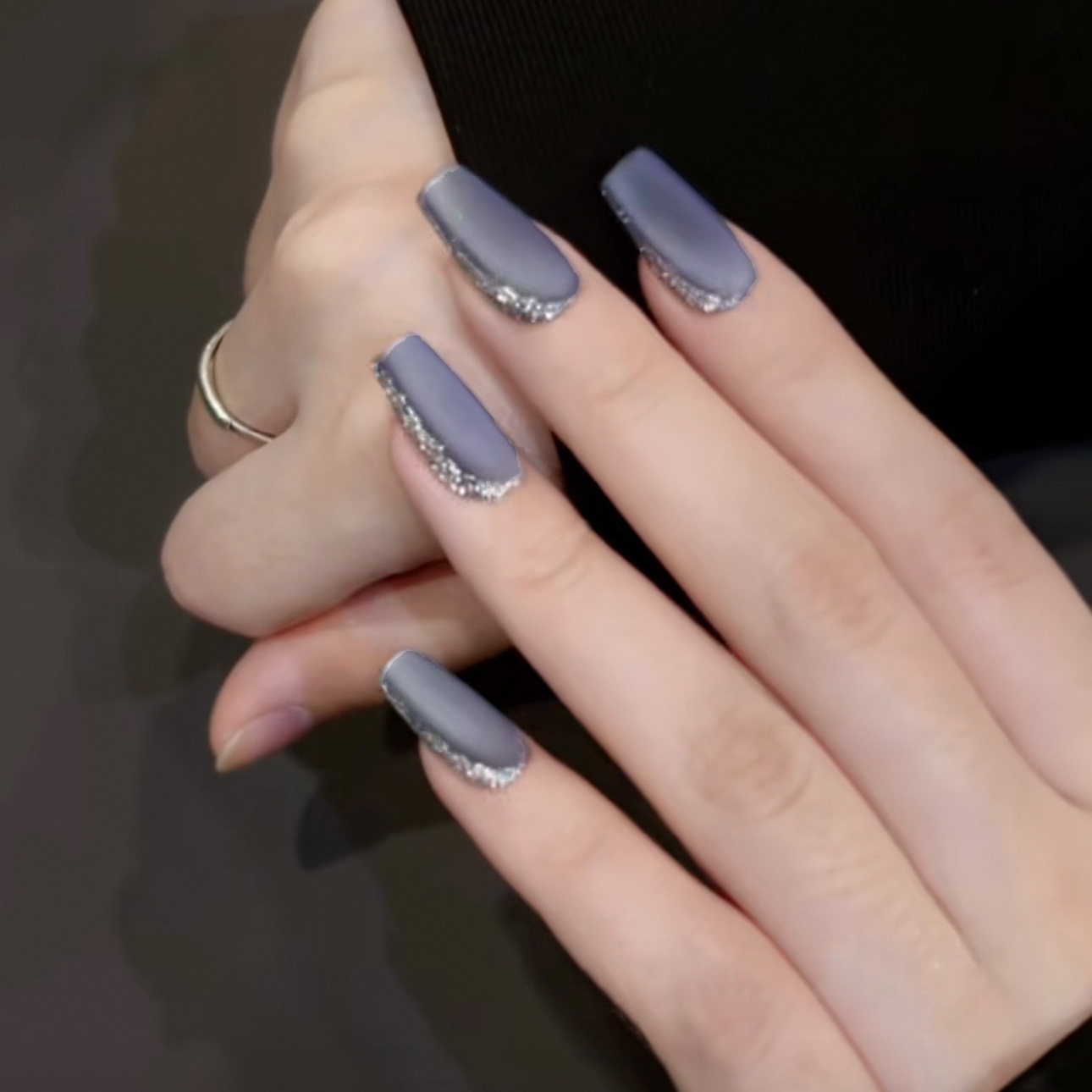 Haze Flash Blue Nails