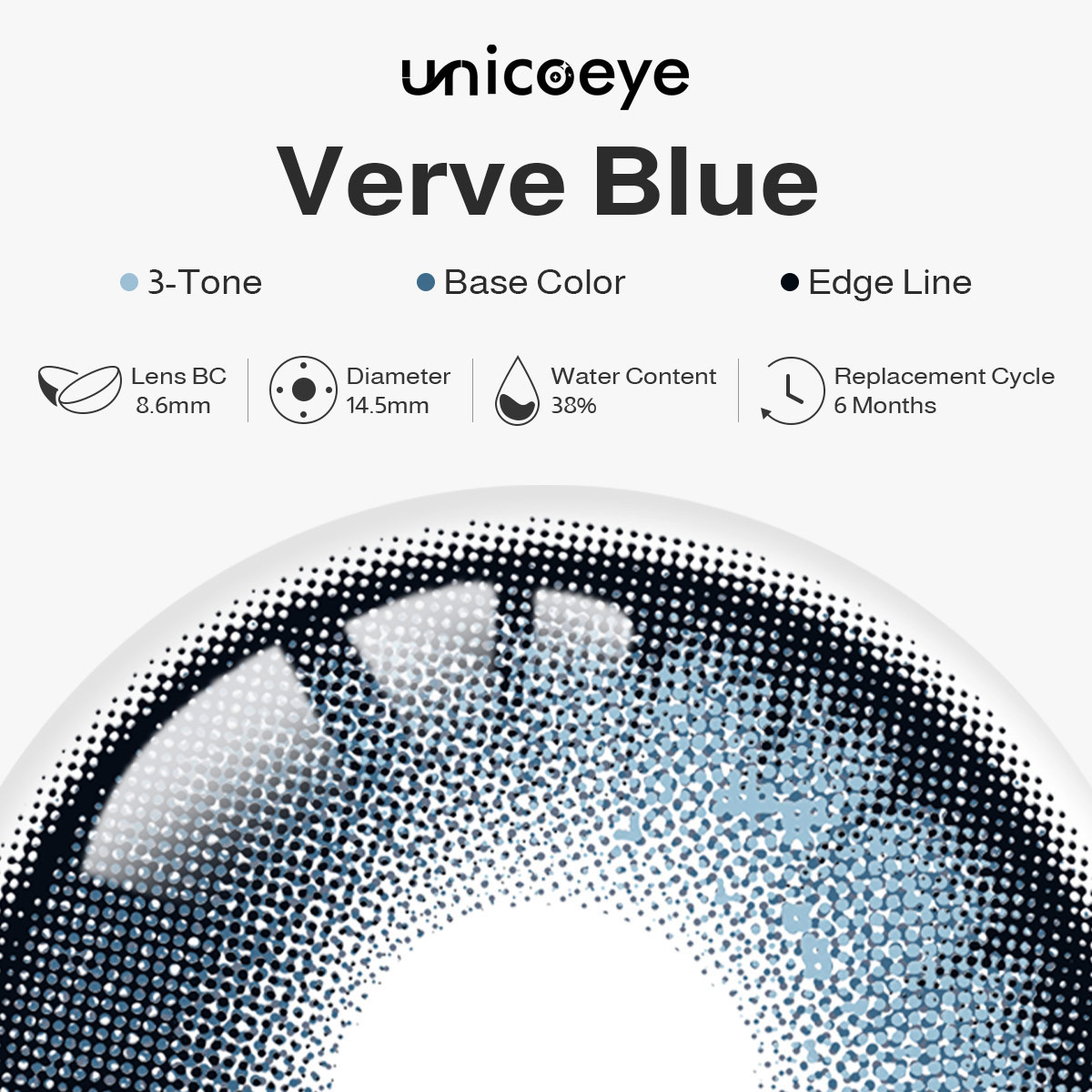Verve Blue 6 Months Contact Lenses | 2 Pcs