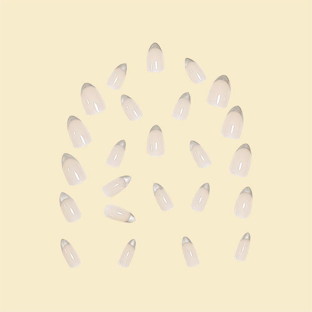 Glistening Edge Silver Nails