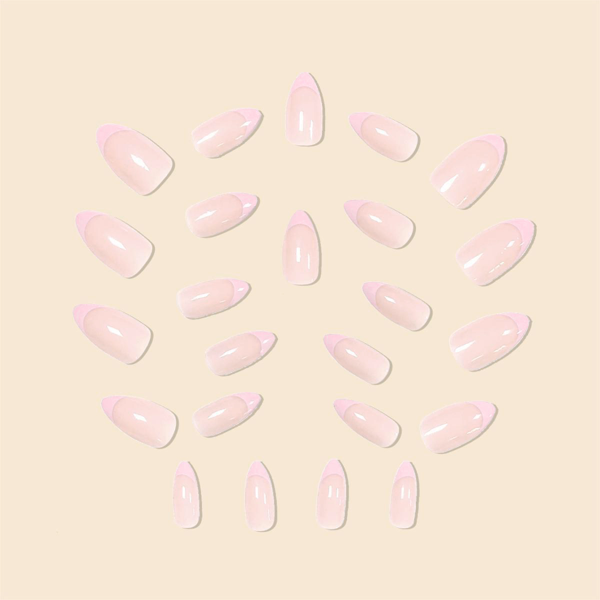 Petal Tips Pink Nails