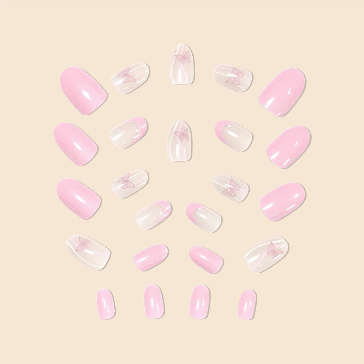 Flutter Blush Purple Nails