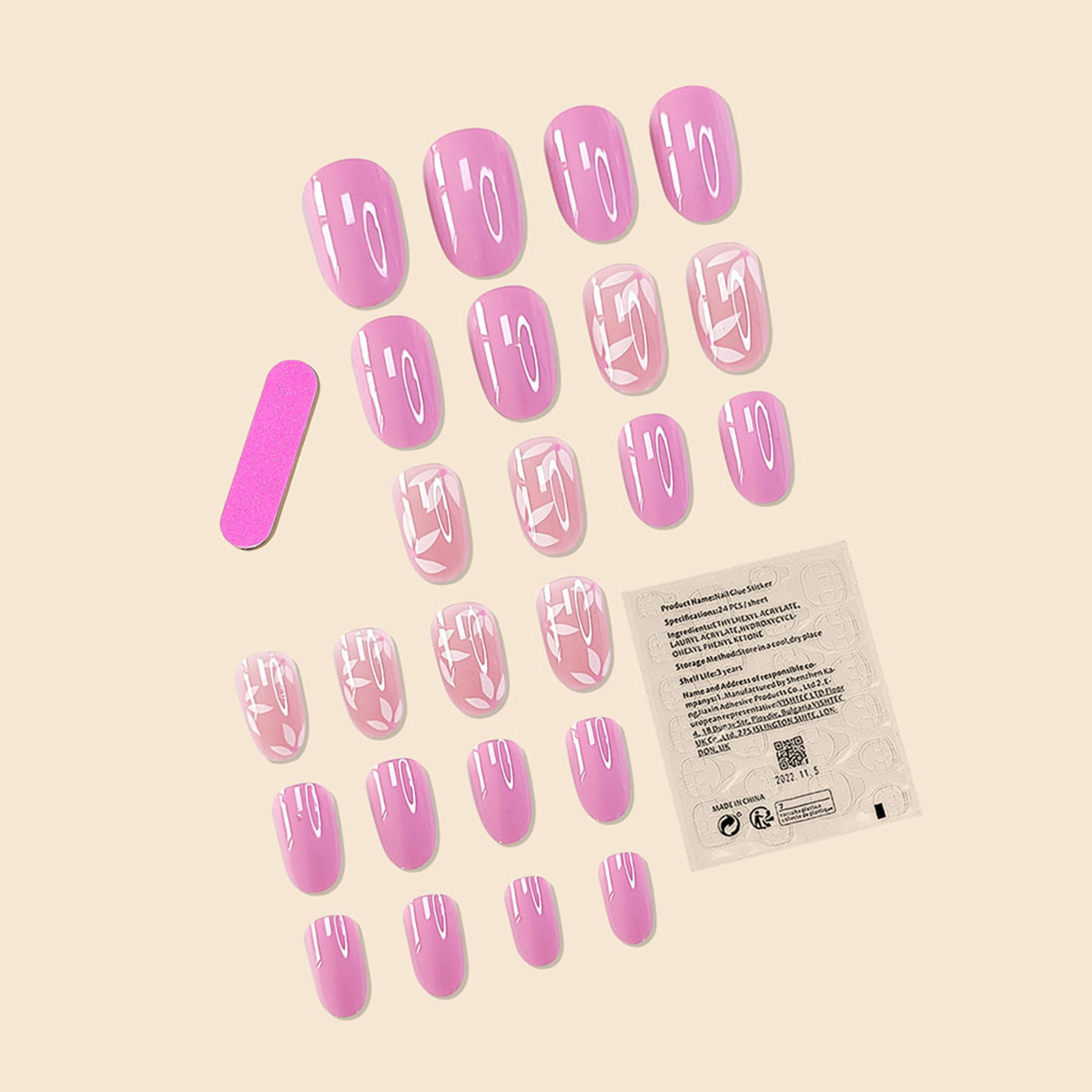 Lilac Petals Lavender Nails