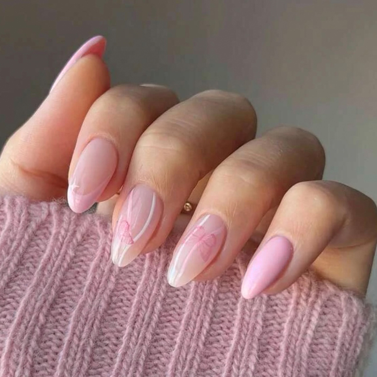 Flutter Blush Purple Nails
