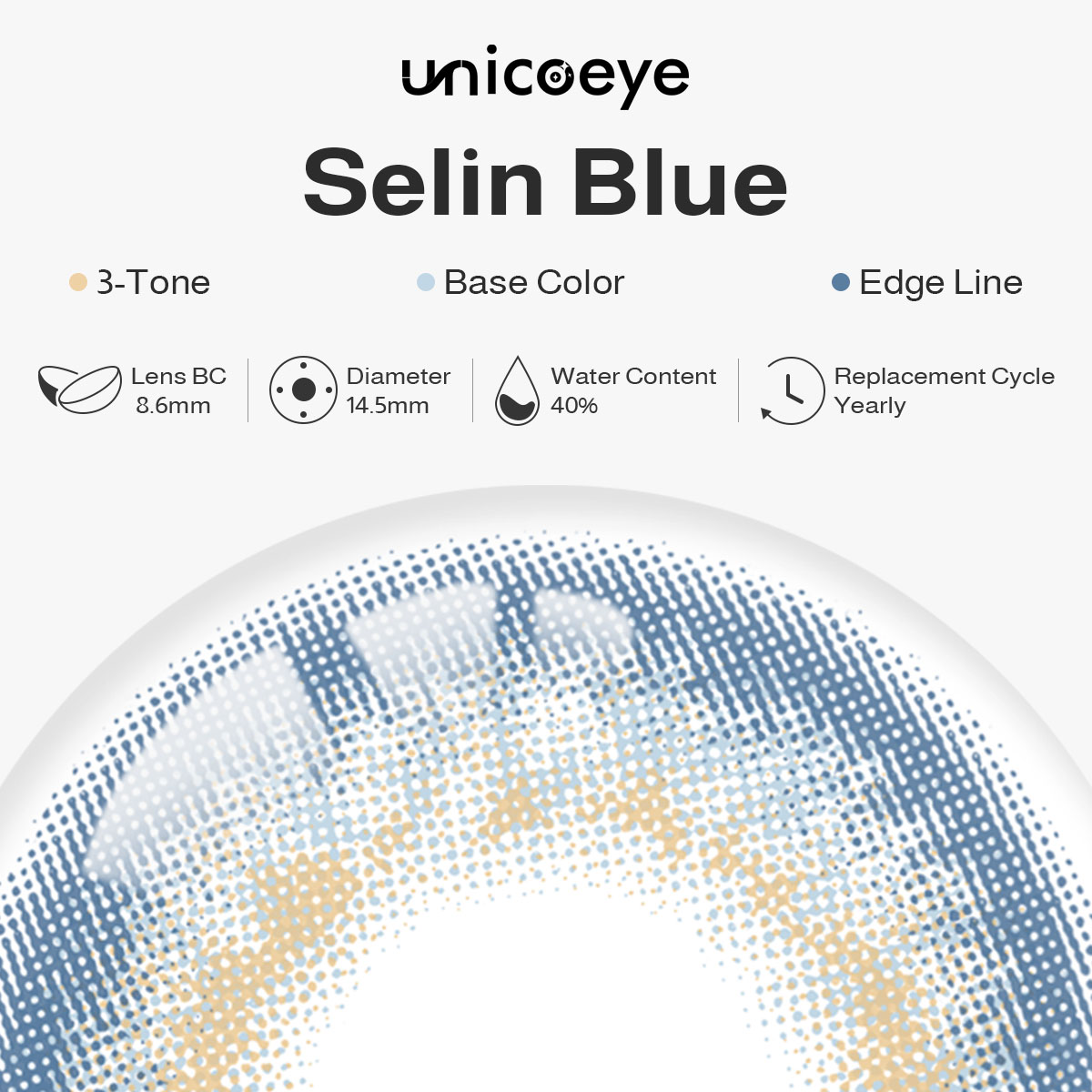 Selin Blue Prescription Yearly Contact Lenses