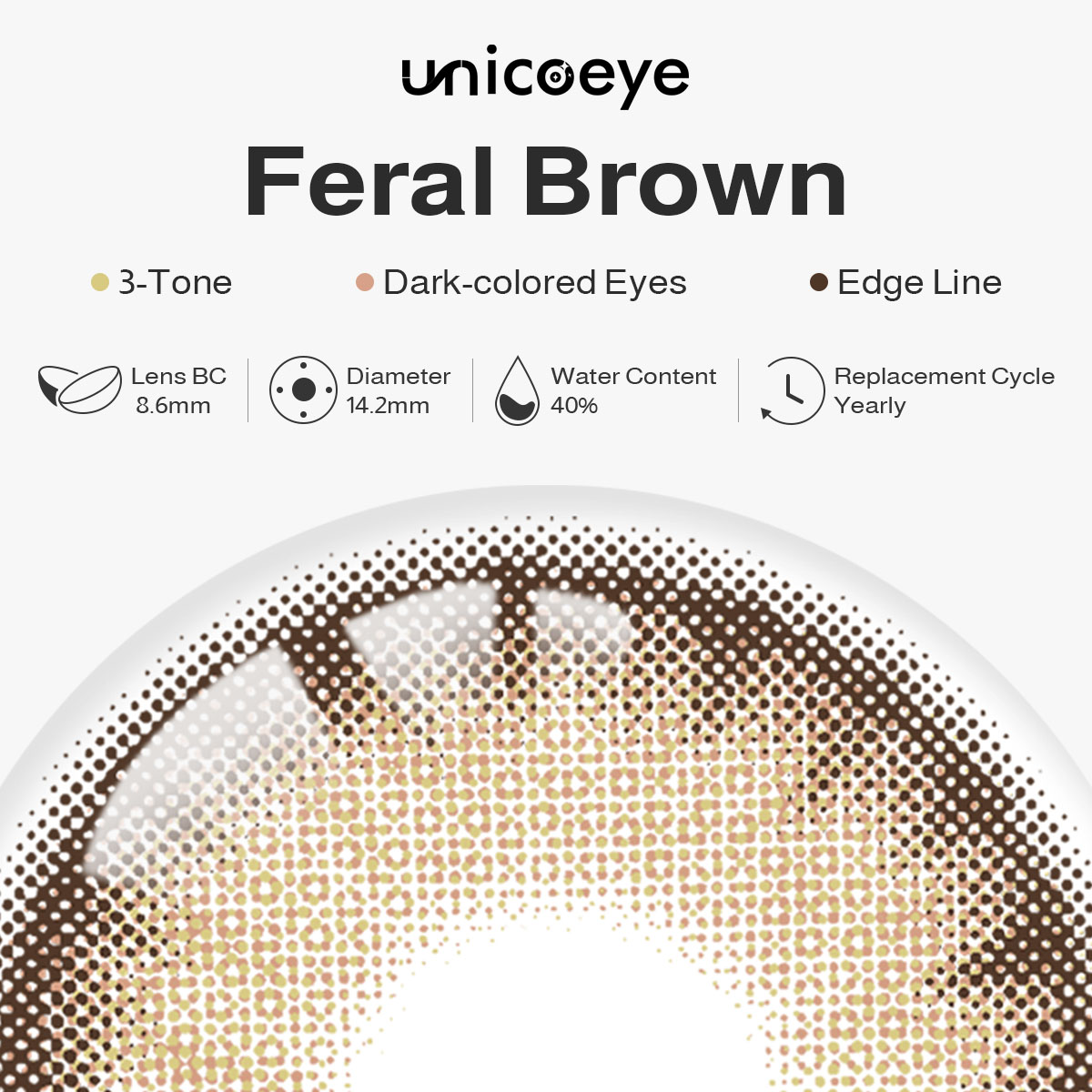 Feral Brown Yearly Contact Lenses
