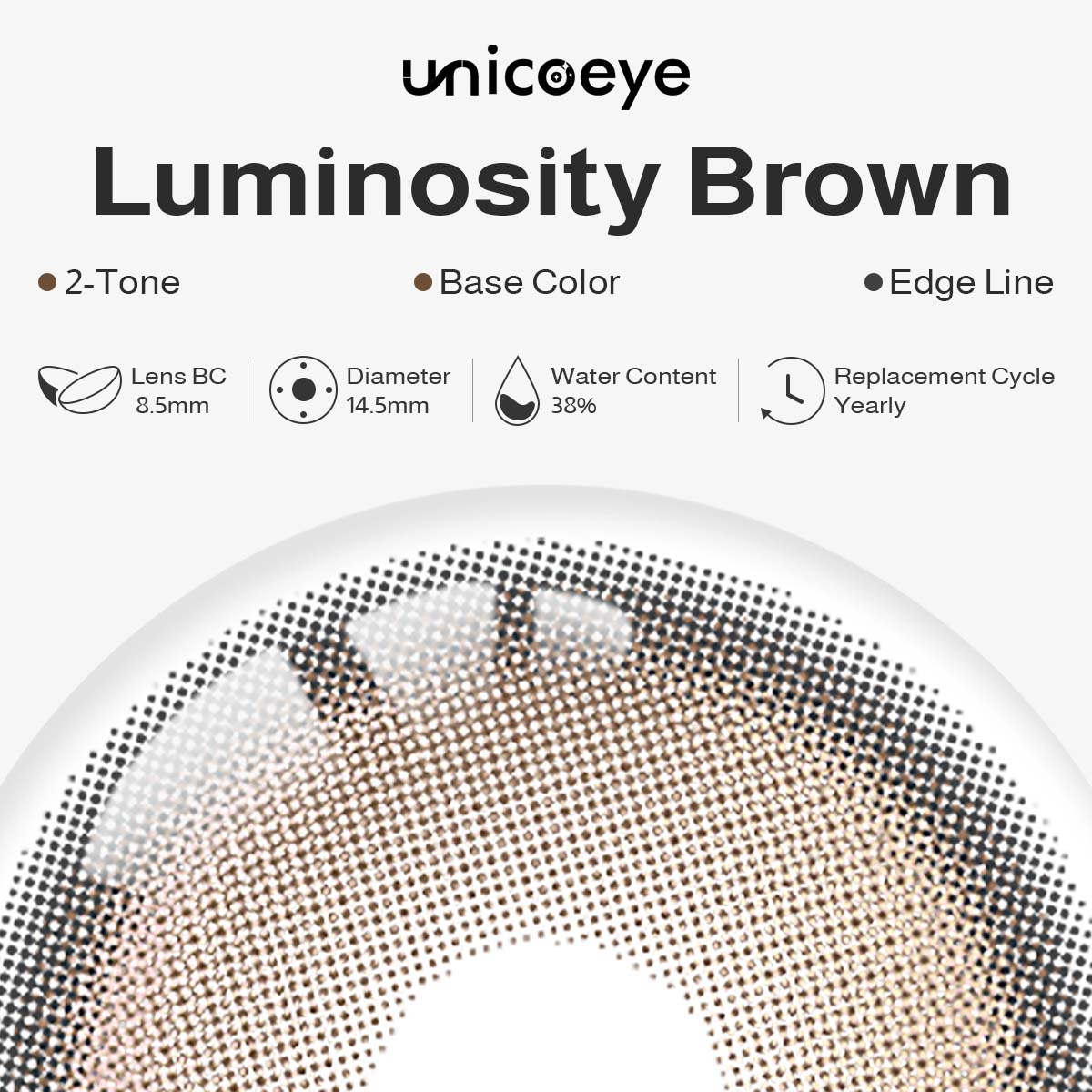 Luminosity Brown Yearly Contact Lenses