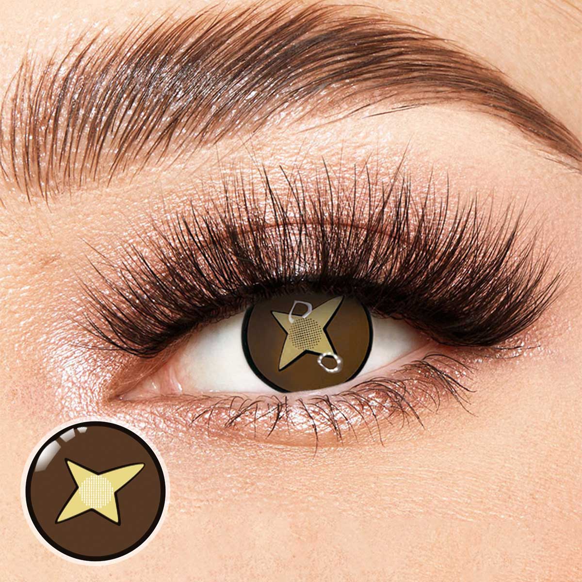 Kinoko Brown Costume Yearly Contact Lenses