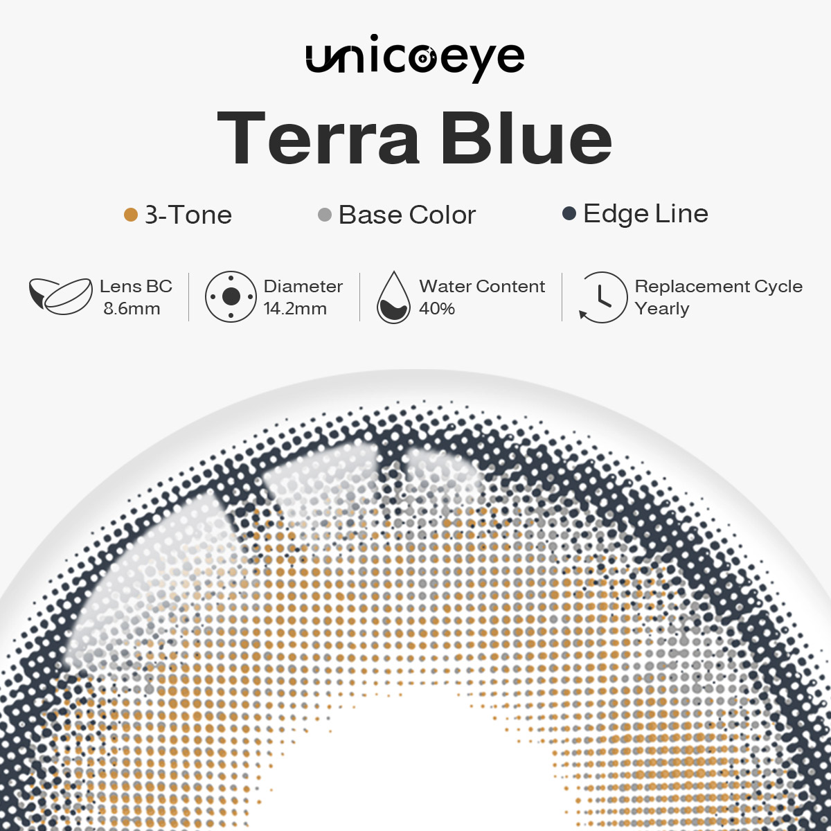 Terra Blue Yearly Contact Lenses