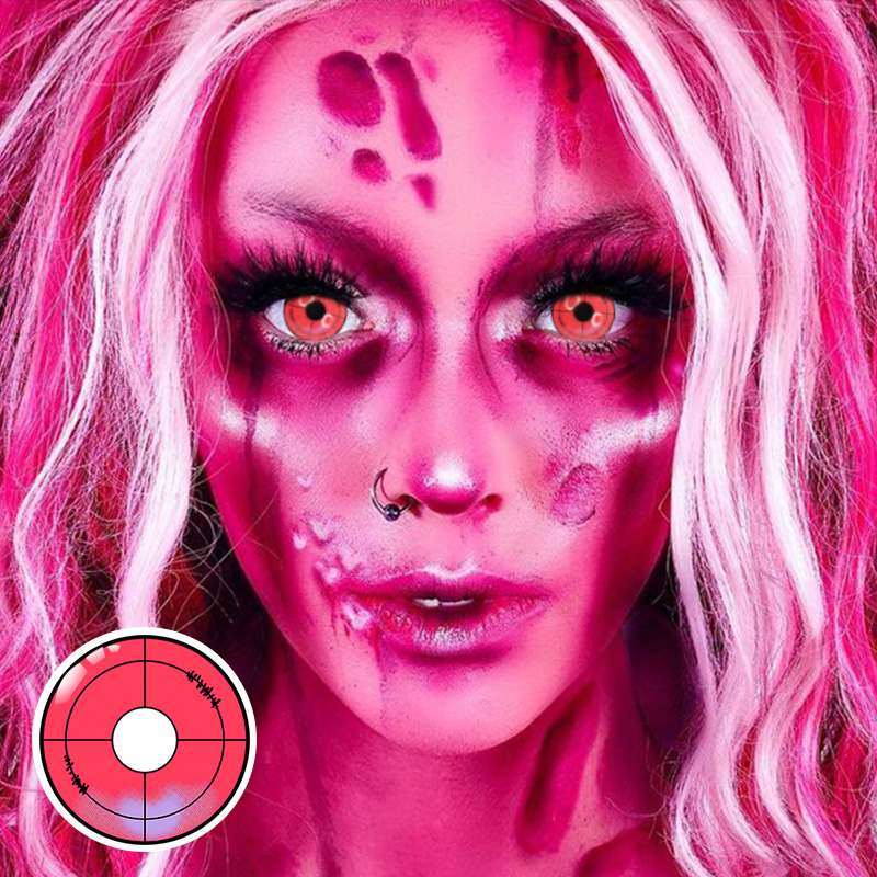 Bullseye Red Costume Yearly Contact Lenses