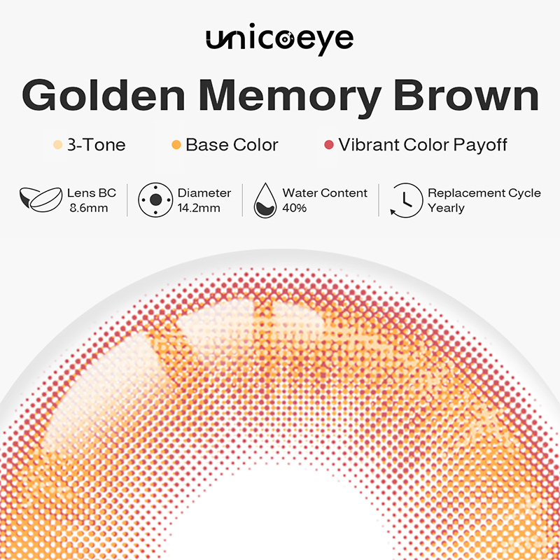 Golden Memory Brown Yearly Contact Lenses