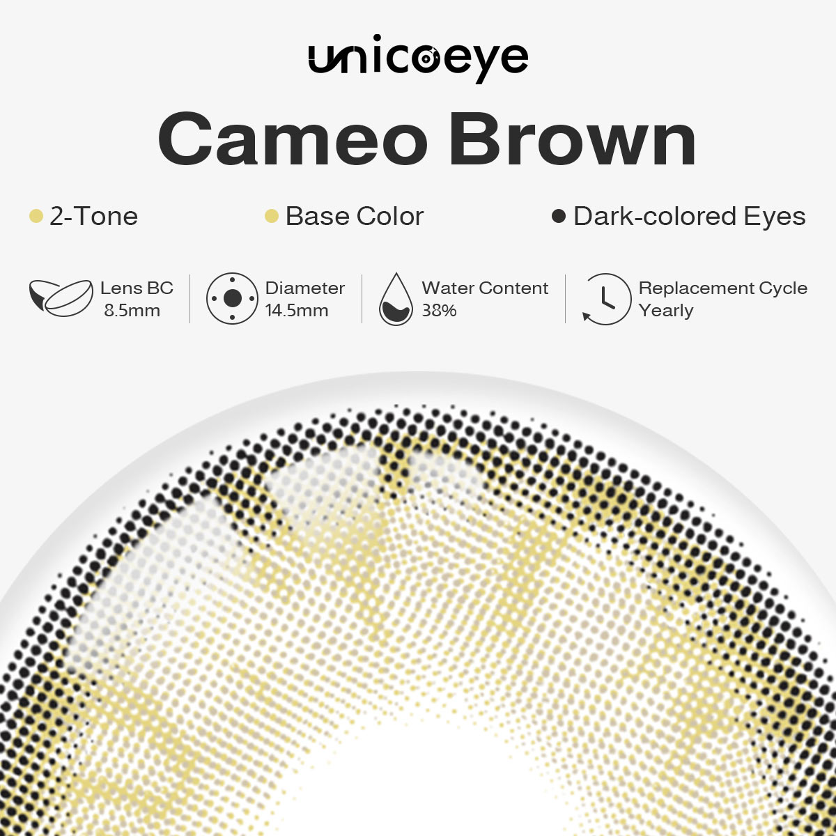 Cameo Brown Yearly Contact Lenses