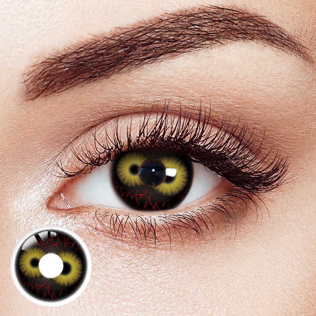 Venom Twins Black Costume Yearly Contact Lenses | 2 Pcs