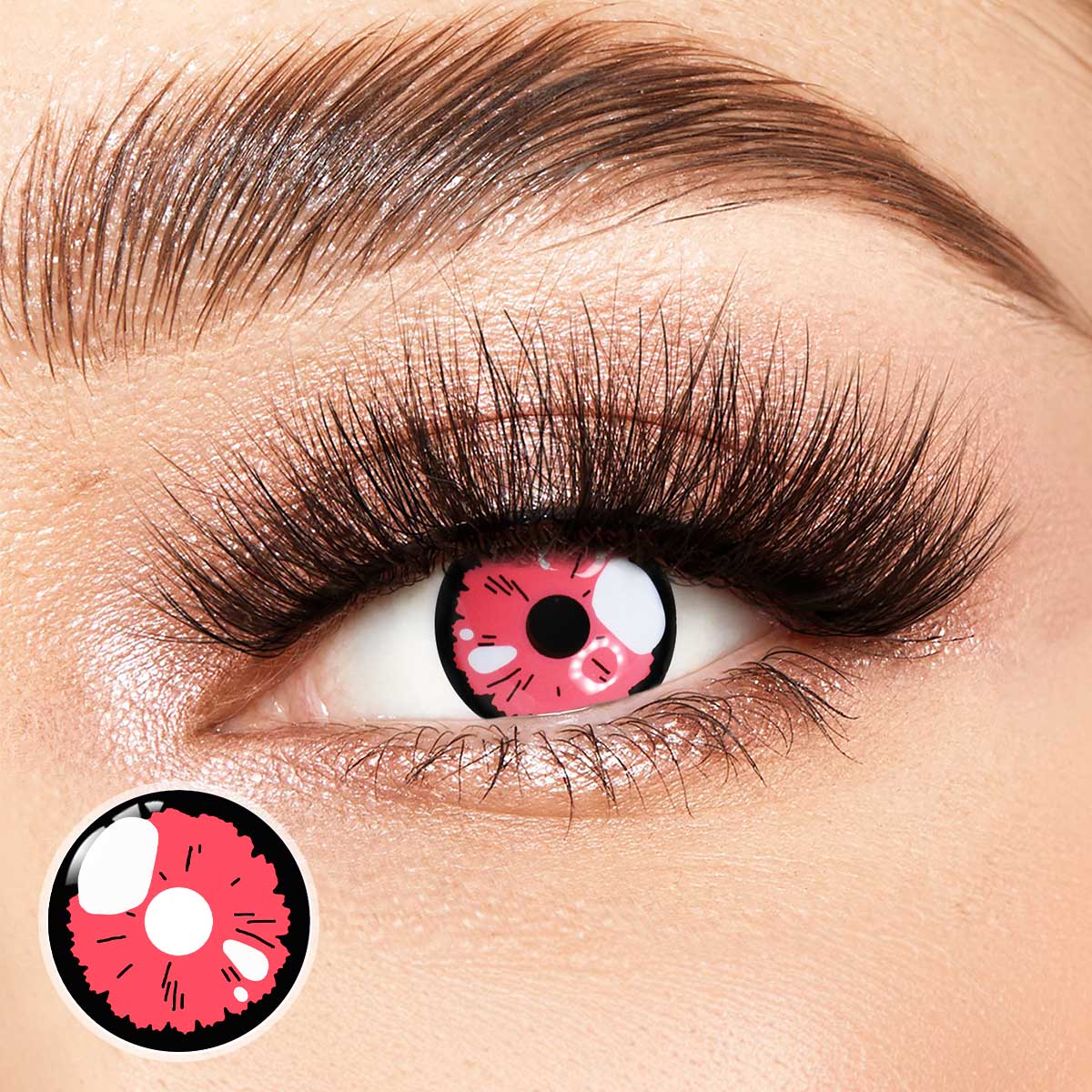 Anime Bling Pink Costume Yearly Contact Lenses