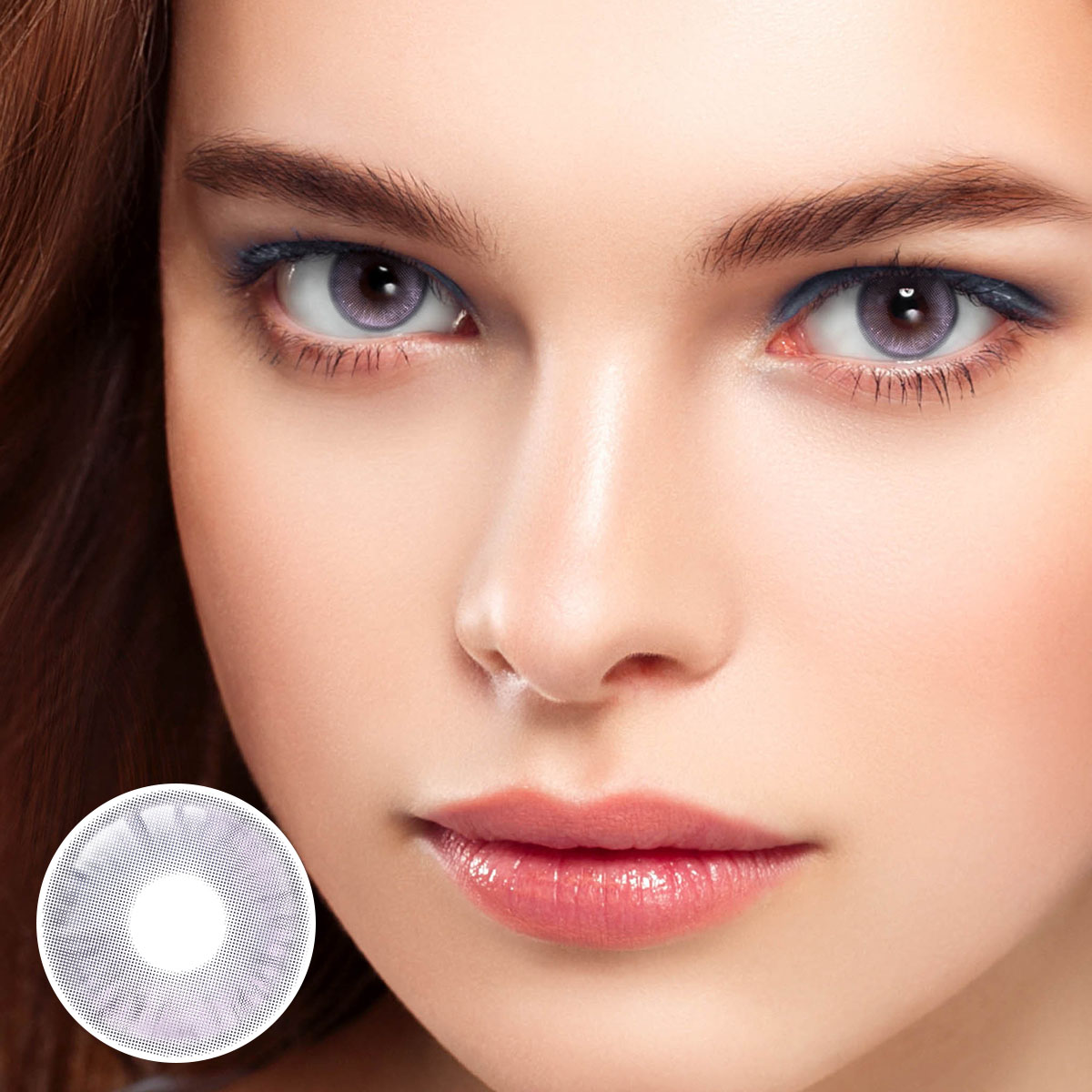 Magnificent Paintings Purple Prescription Yearly Contact Lenses