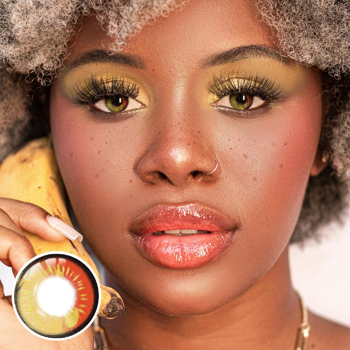 Lunar Earth Red Costume Yearly Contact Lenses