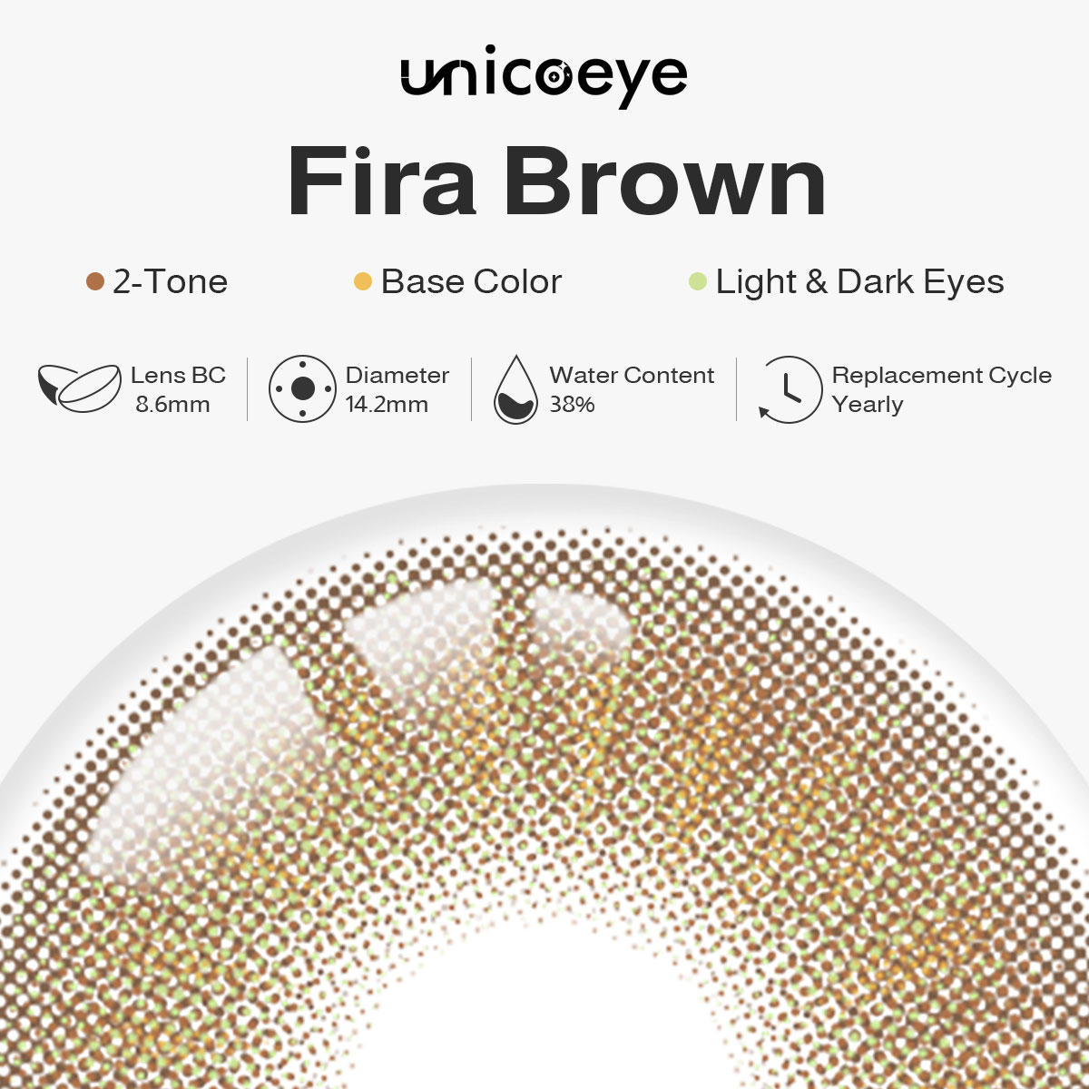 Fira Brown Yearly Contact Lenses