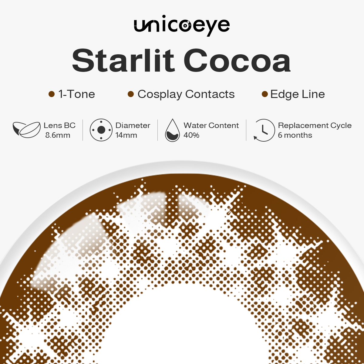 Starlit Cocoa 6 Months Contact Lenses | 2 Pcs