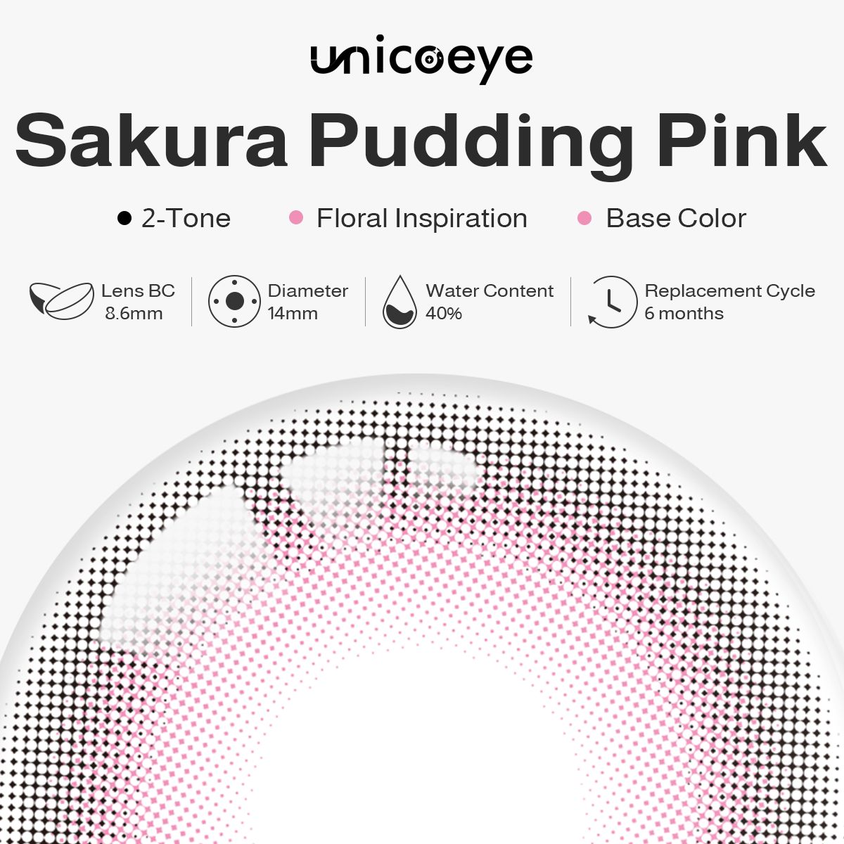 Sakura Pudding Pink 6 Month Contact Lenses | 2 Pcs