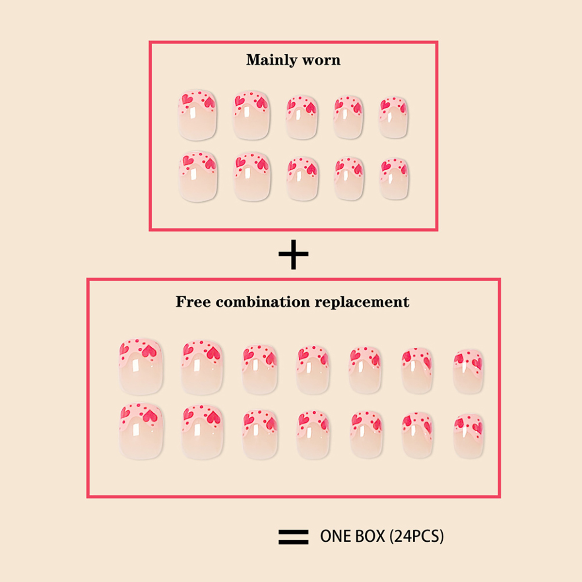 Blushing Love Red Nails