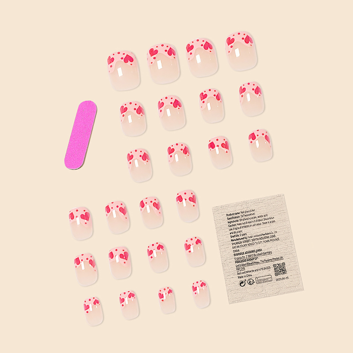 Blushing Love Red Nails