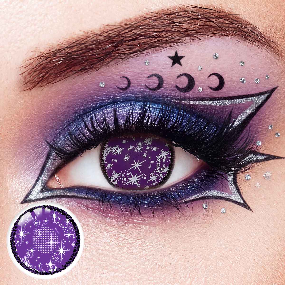 Galaxy Purple Costume Yearly Contact Lenses | 2 Pcs