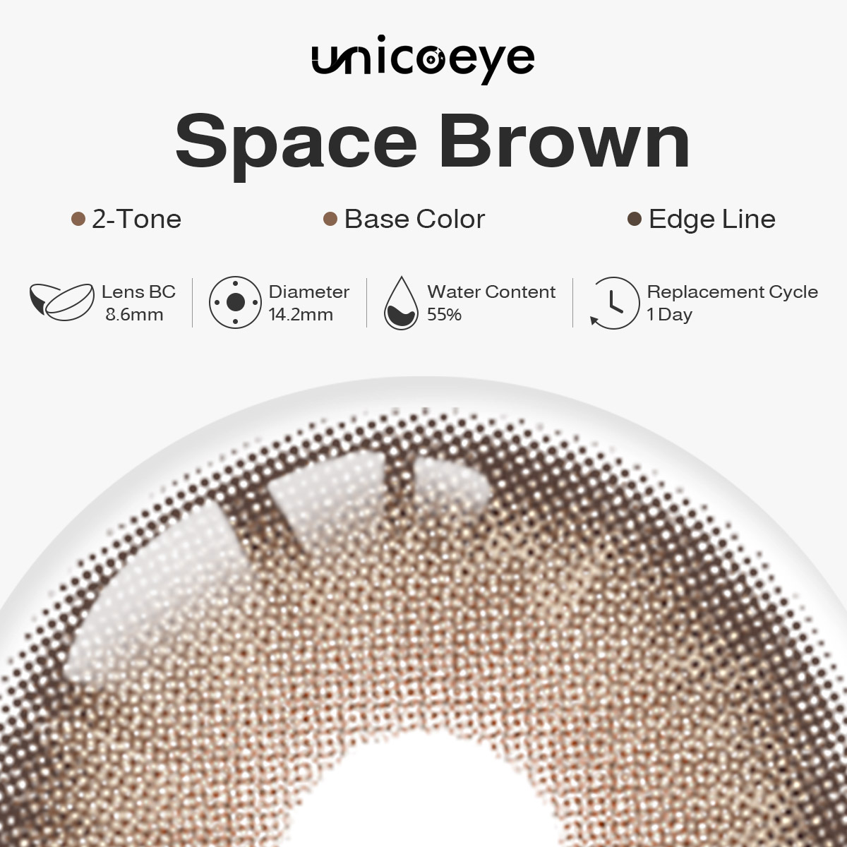 Space Brown Daily Contact Lenses | 10 Pcs