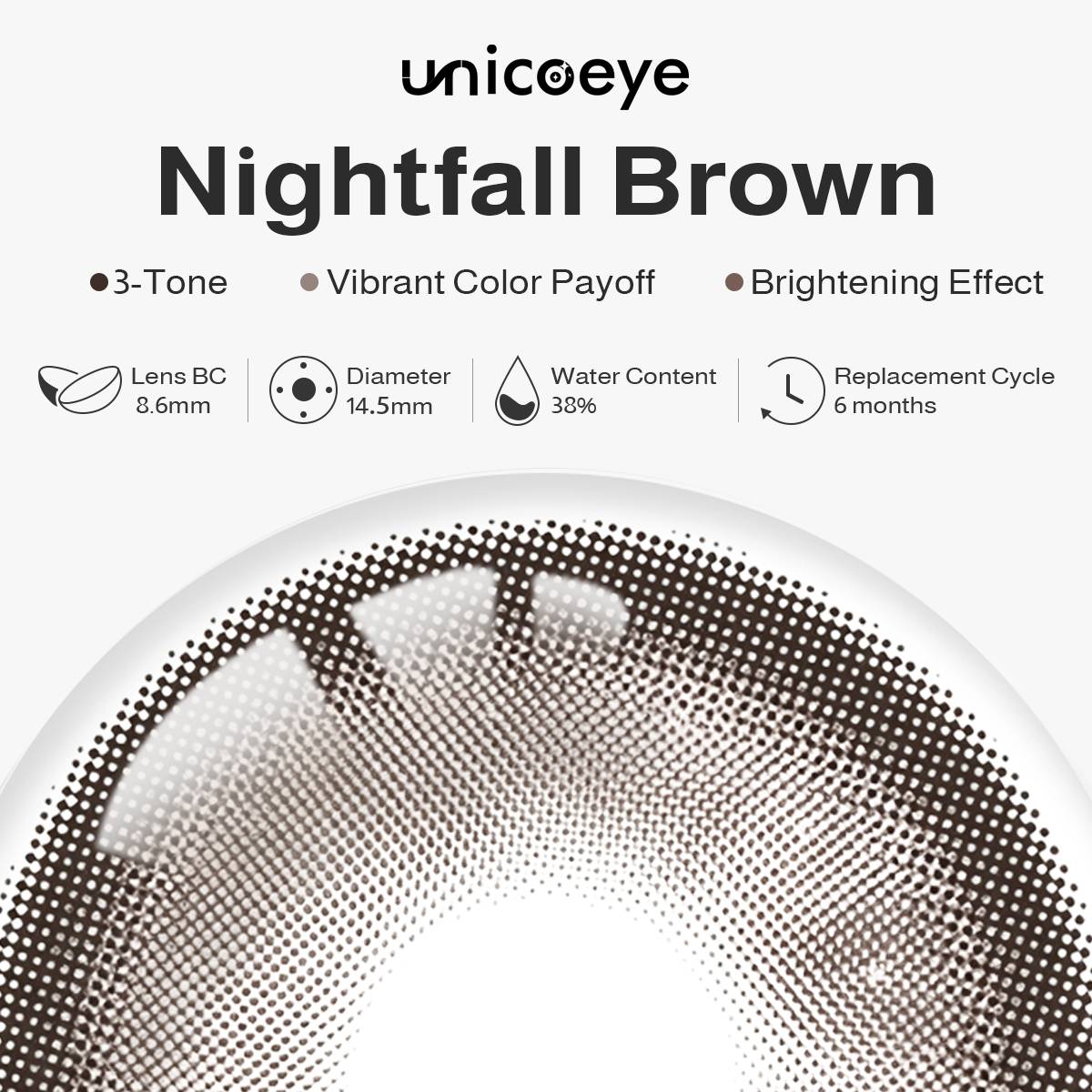 Nightfall Brown 6 Months Contact Lenses | 2 Pcs