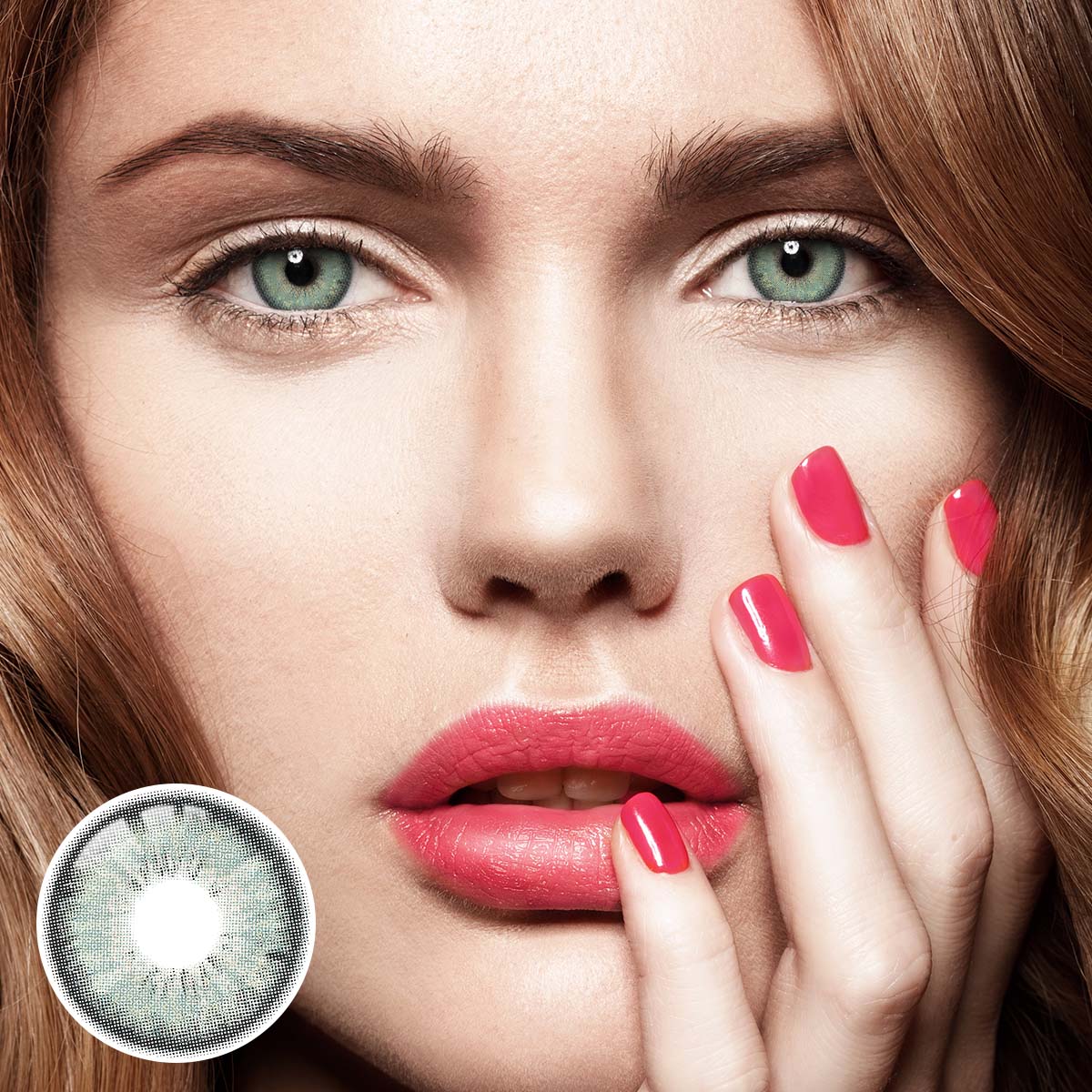 Lan Cat Green Prescription Yearly Contact Lenses