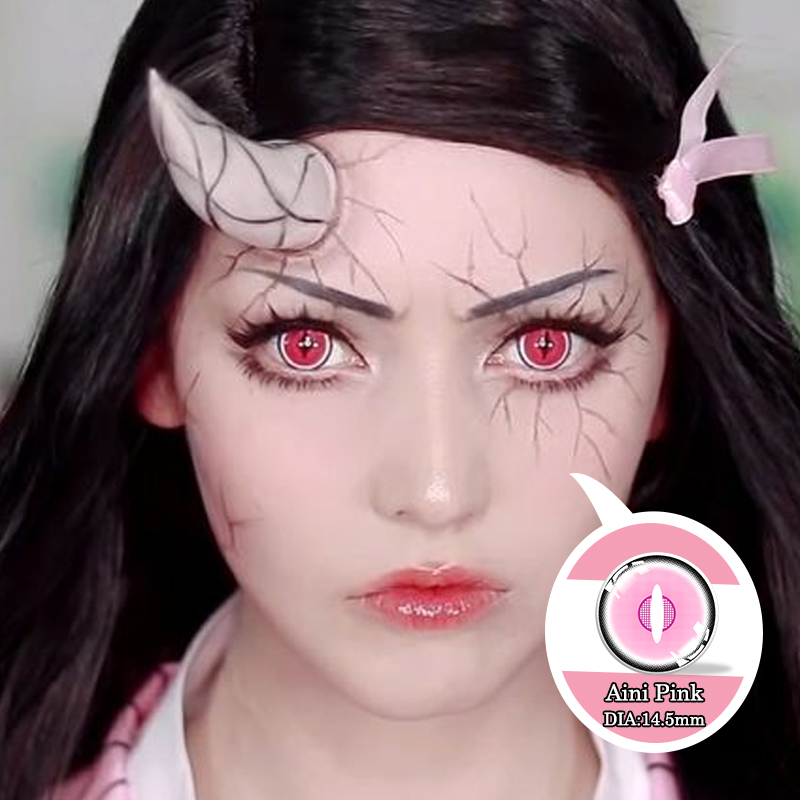 Aini Pink Costume Yearly Contact Lenses