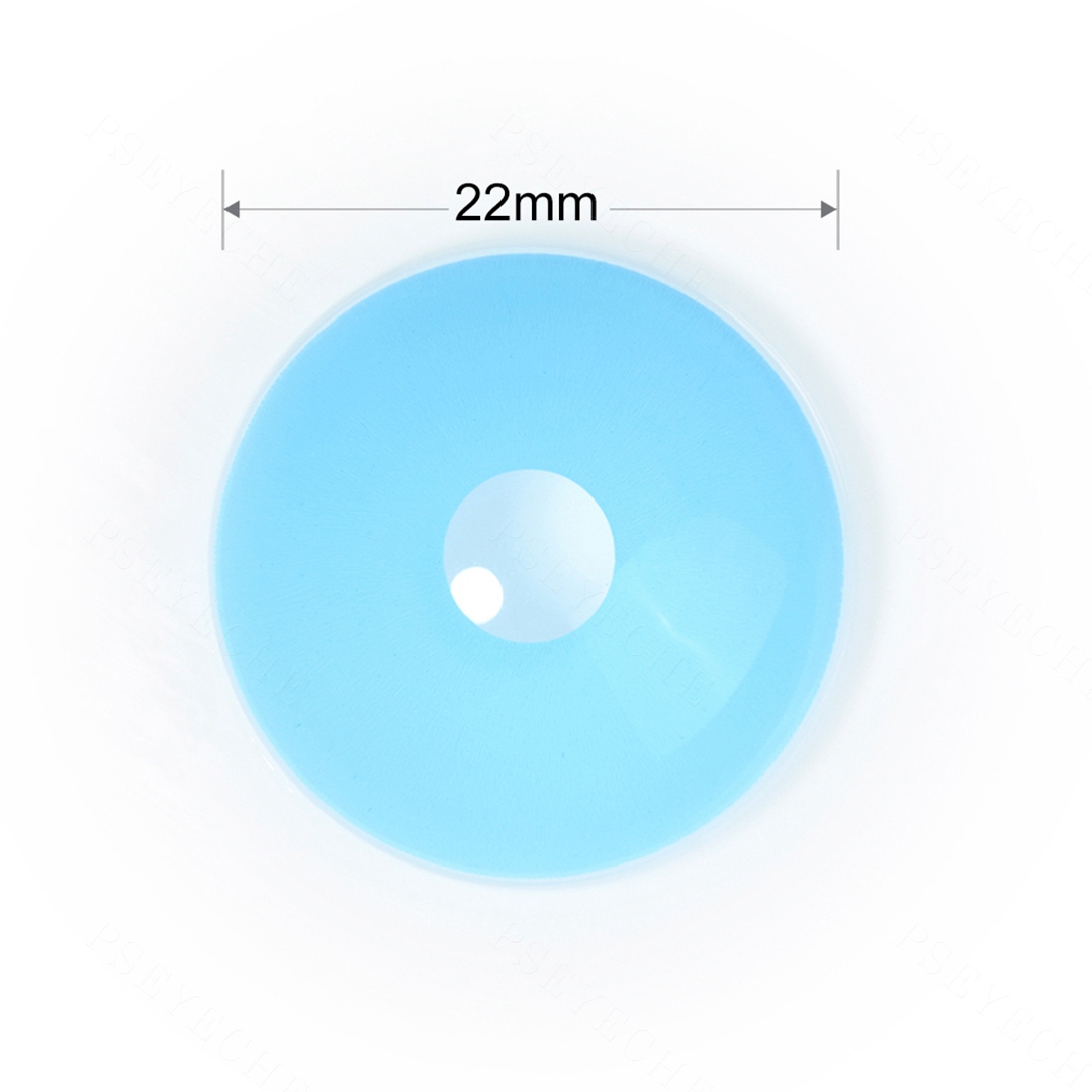 Cloudless Sky Blue 22mm Costume Yearly Contact Lenses | 2 Pcs
