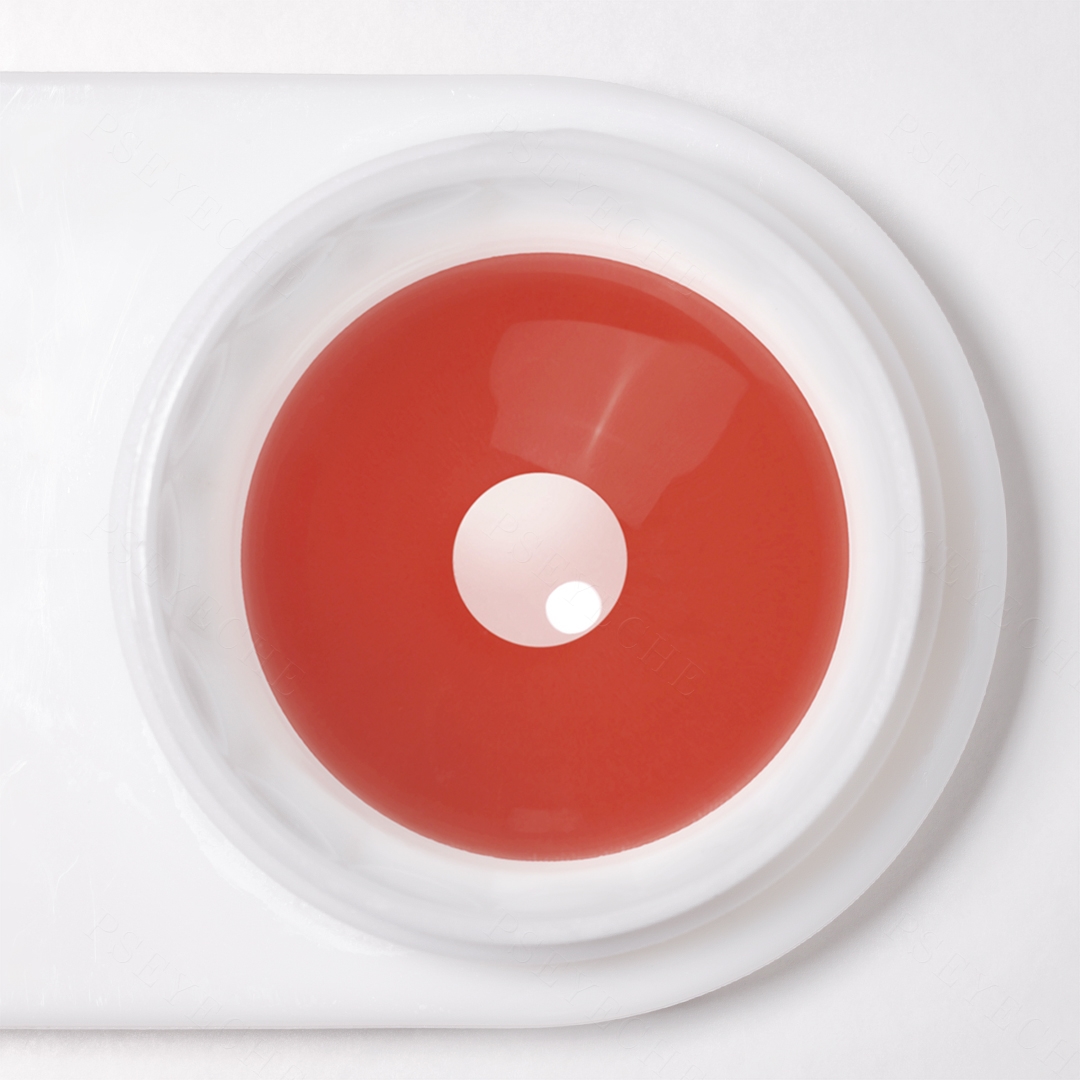Pure Red Sclera 22mm Costume Yearly Contact Lenses