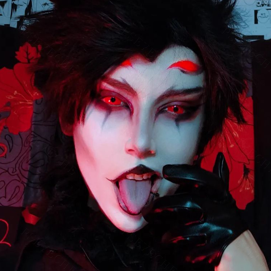 Pure Red Sclera 22mm Costume Yearly Contact Lenses