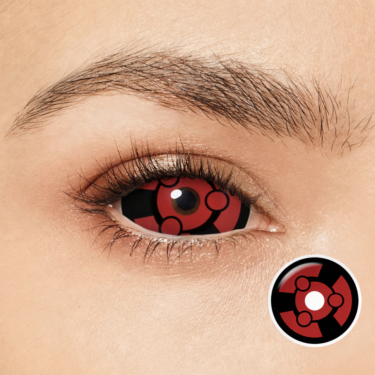 Scarlet Circuit Red 22mm Costume Yearly Contact Lenses | 2 Pcs