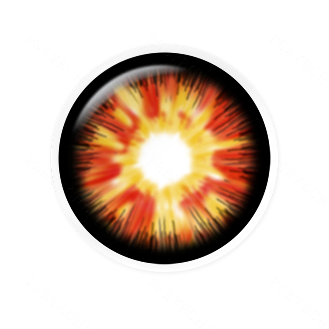 Flame Stone Yellow 22mm Costume Yearly Contact Lenses | 2 Pcs