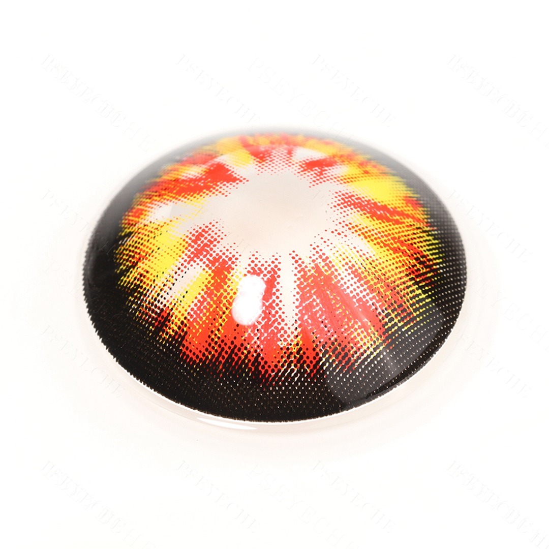 Flame Stone Yellow 22mm Costume Yearly Contact Lenses | 2 Pcs