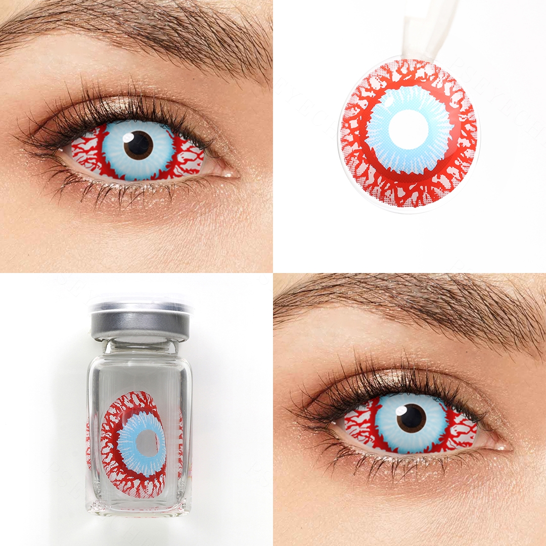 Bloodshot Red Sclera 22mm Costume Yearly Contact Lenses