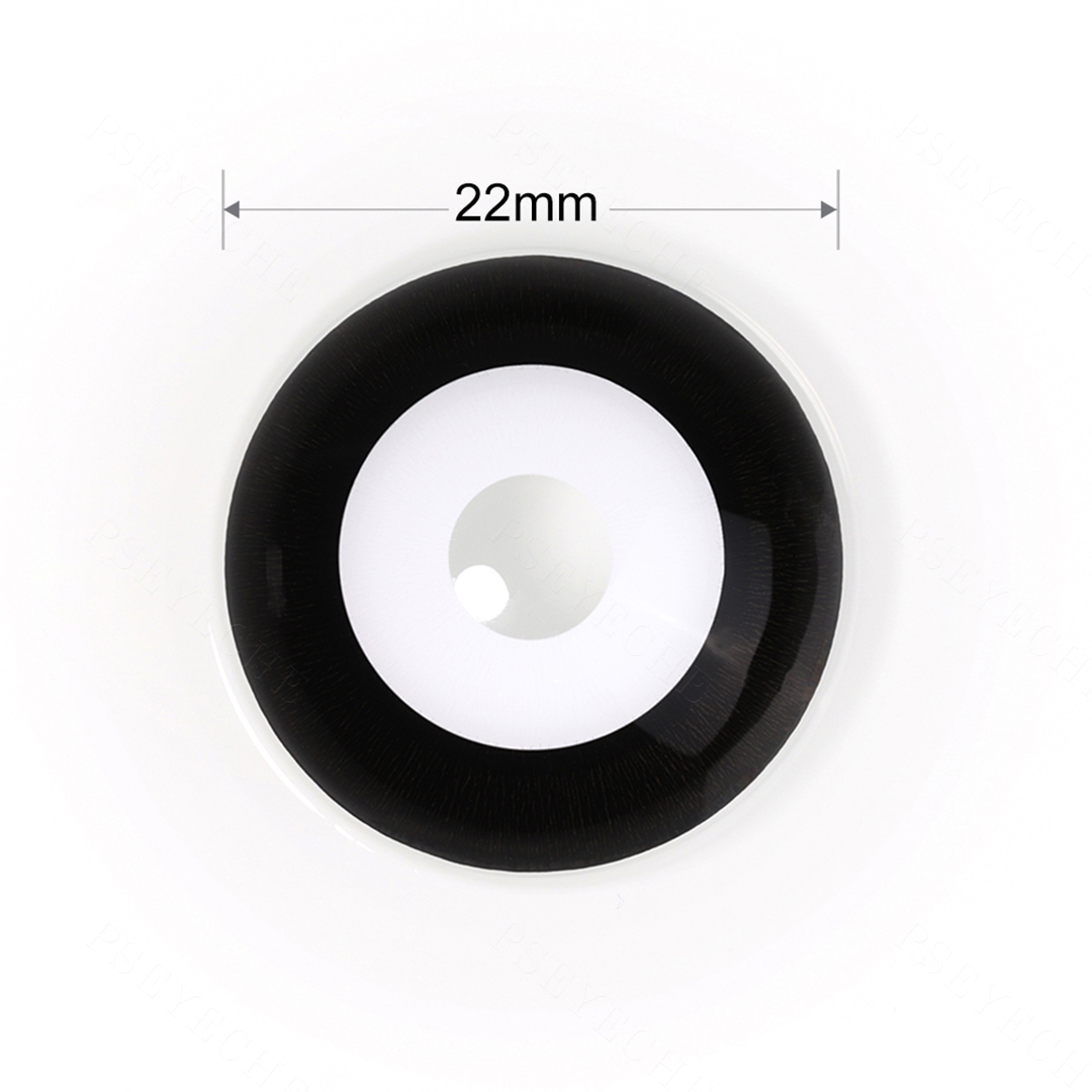 Eclipse Halo Black 22mm Costume Yearly Contact Lenses | 2 Pcs