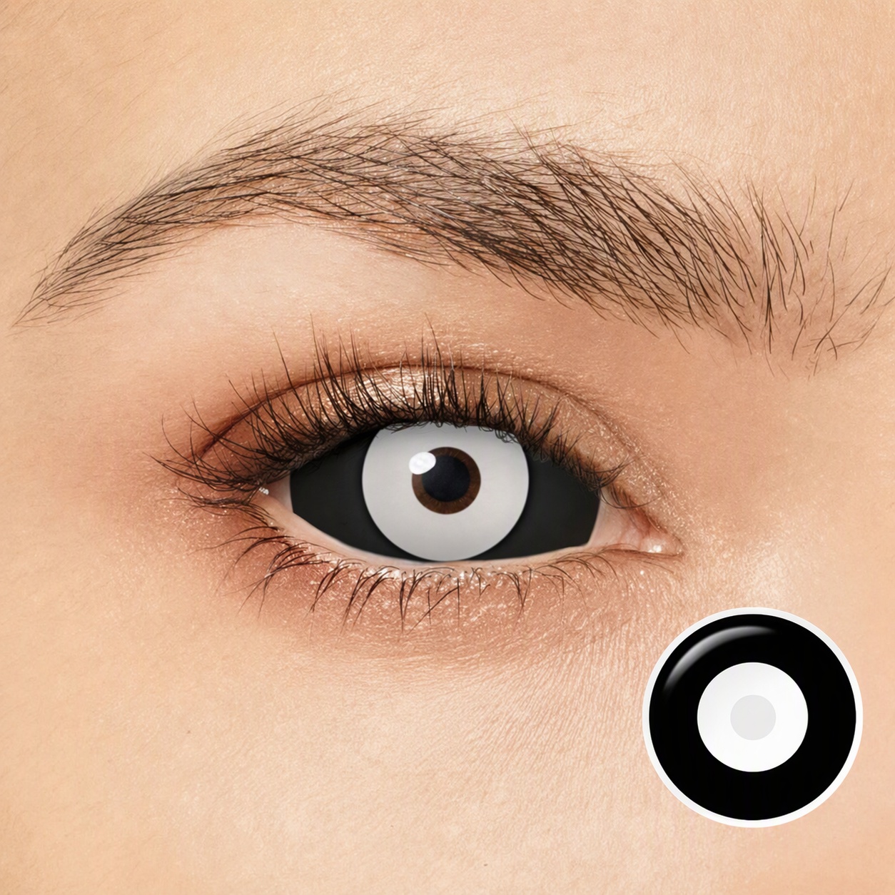 Eclipse Halo Black 22mm Costume Yearly Contact Lenses | 2 Pcs